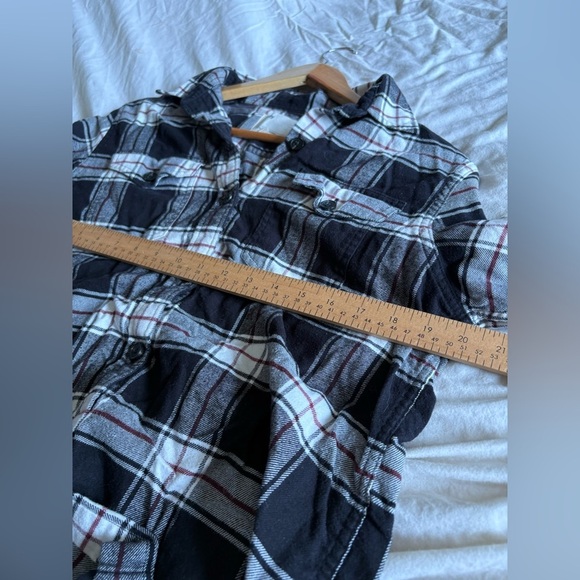 Tilley women’s plaid button down flannel long sleeve medium buffalo check - Picture 8 of 11